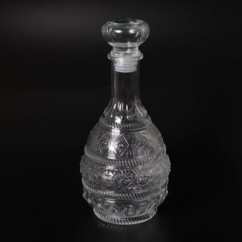 MDLUU Liquor Decanter, Glass Spirits Decanter with Airtight Stopper, Whiskey Vodka Bourbon Decanter Bottle for Gift, Home, Bar, Party Decor, 34oz/1000ml Clear - Image 4